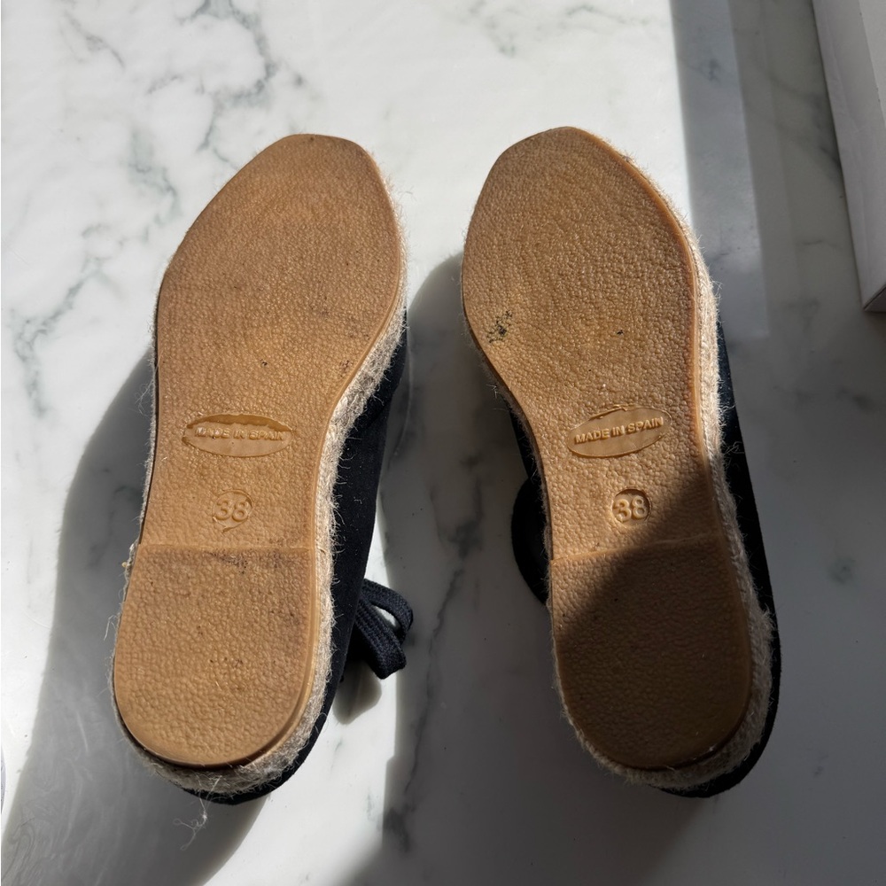 Reformation Black Joan Lace-up Espadrilles with Rounded Toe - Picture 5 of 6